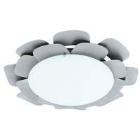 LED DECKENLEUCHTE Reclette Silber - Silberfarben, Glas (38/38/8cm)