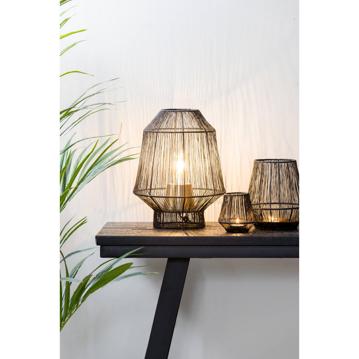 TISCHLAMPE Vitora Bronze Ø30/38 cm - Bronzefarben, Metall (30/30/38cm) - Light & Living