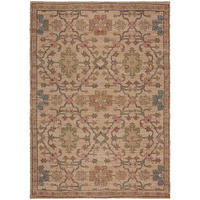 FLACHGEWEBE Teppich mit floralem Oriental-Muster, Strapazierfähige Jute-Chenille-Mischung Rosa Rechteckig 160x230 - Rosa, Textil (160/230cm) - KADIMA DESIGN