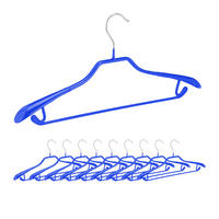10XVEŠIAKY na oblek - modrá, kov/plast (45/19/3.5cm) - Relaxdays