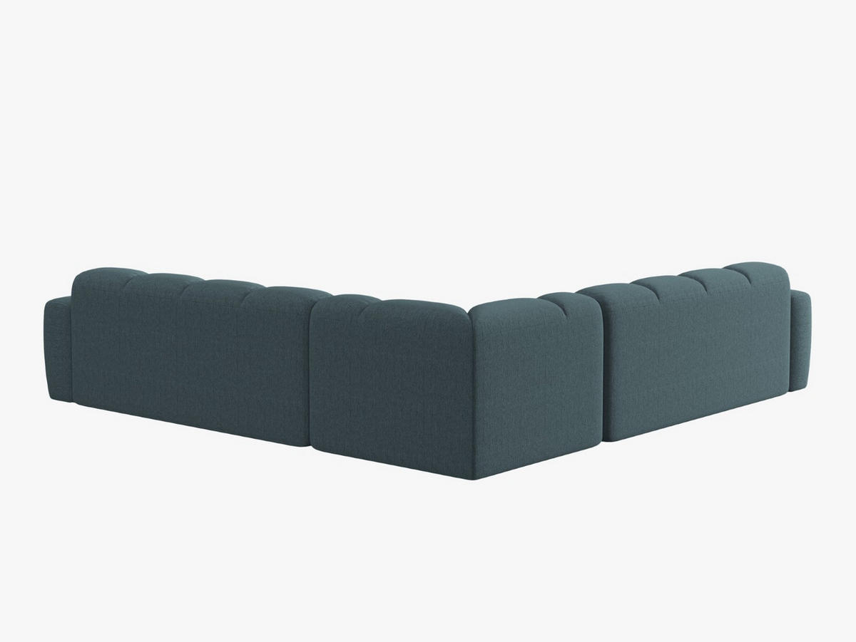 ECKSOFA Lisa aus strukturiertem Stoff hellblau 5 Sitzplätze - Hellblau, Textil (310/310cm) - Micadoni