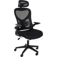 DREHSTUHL Stoff Schwarz - Schwarz, Textil/Metall (57/115/66cm) - CLP
