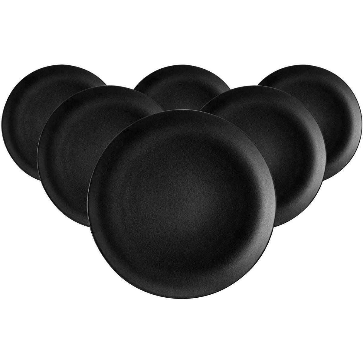 SPEISETELLER Liberty Velvet Black schwarz ø 27,9 cm 6er Set - Schwarz, Keramik (27.9cm) - Seltmann Weiden