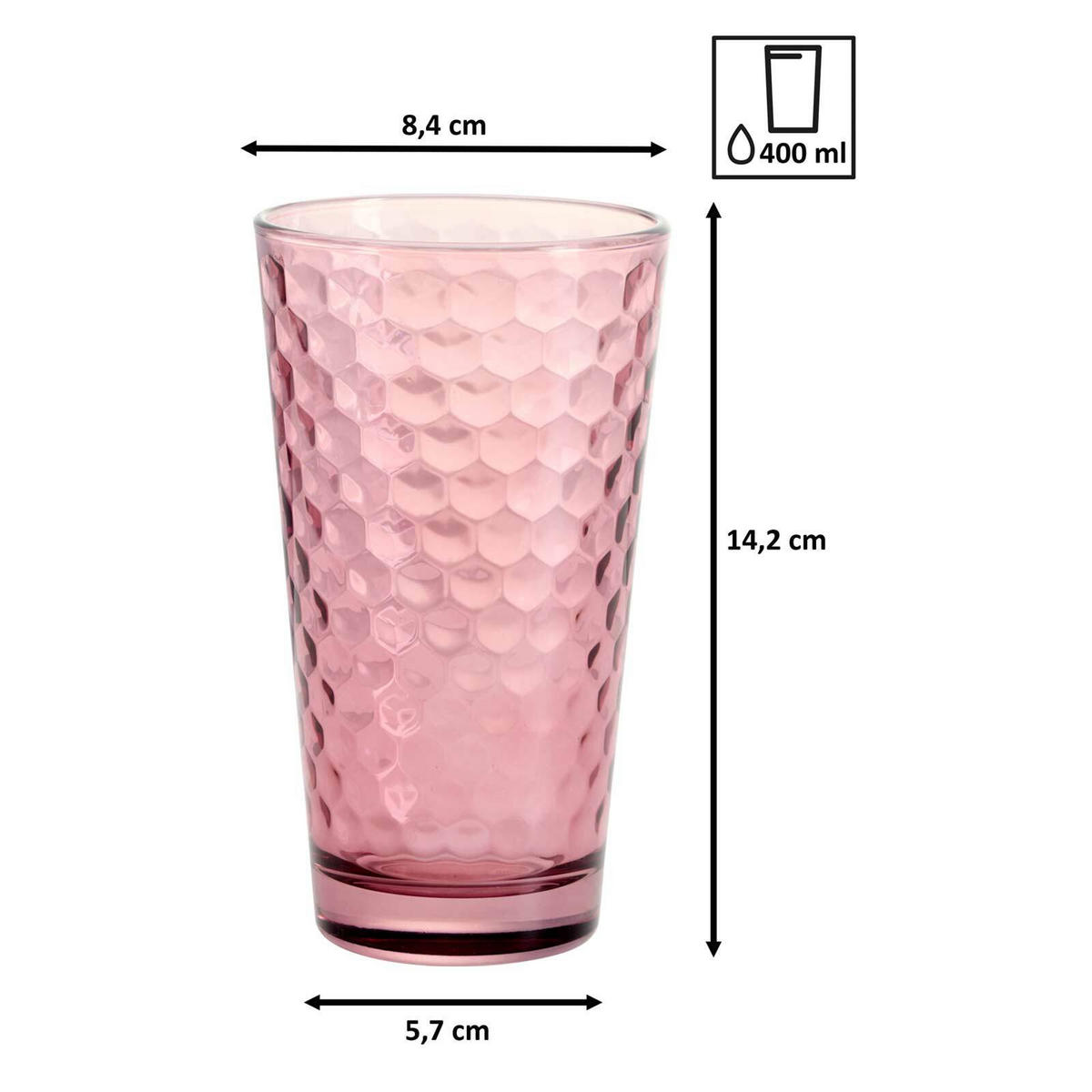 LONGDRINKGLÄSER Favo Berry 400 ml 12er Set - Beere, Glas (0.4L) - Ritzenhoff Breker
