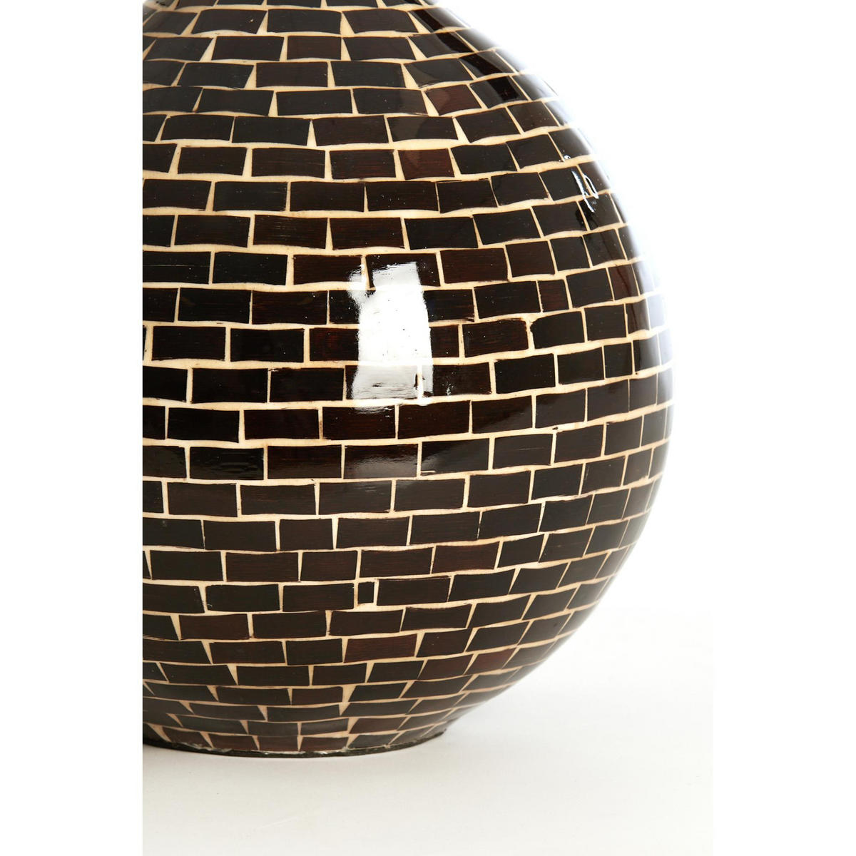 VASE Elorza Braun 22/22/25 cm - Braun, Holz (25cm) - Light & Living