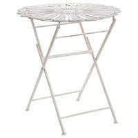 BISTRO STOLEK 71/71 cm Kov Krémově bílý Pavia - bílá, kov (71/71/76cm) - Beliani