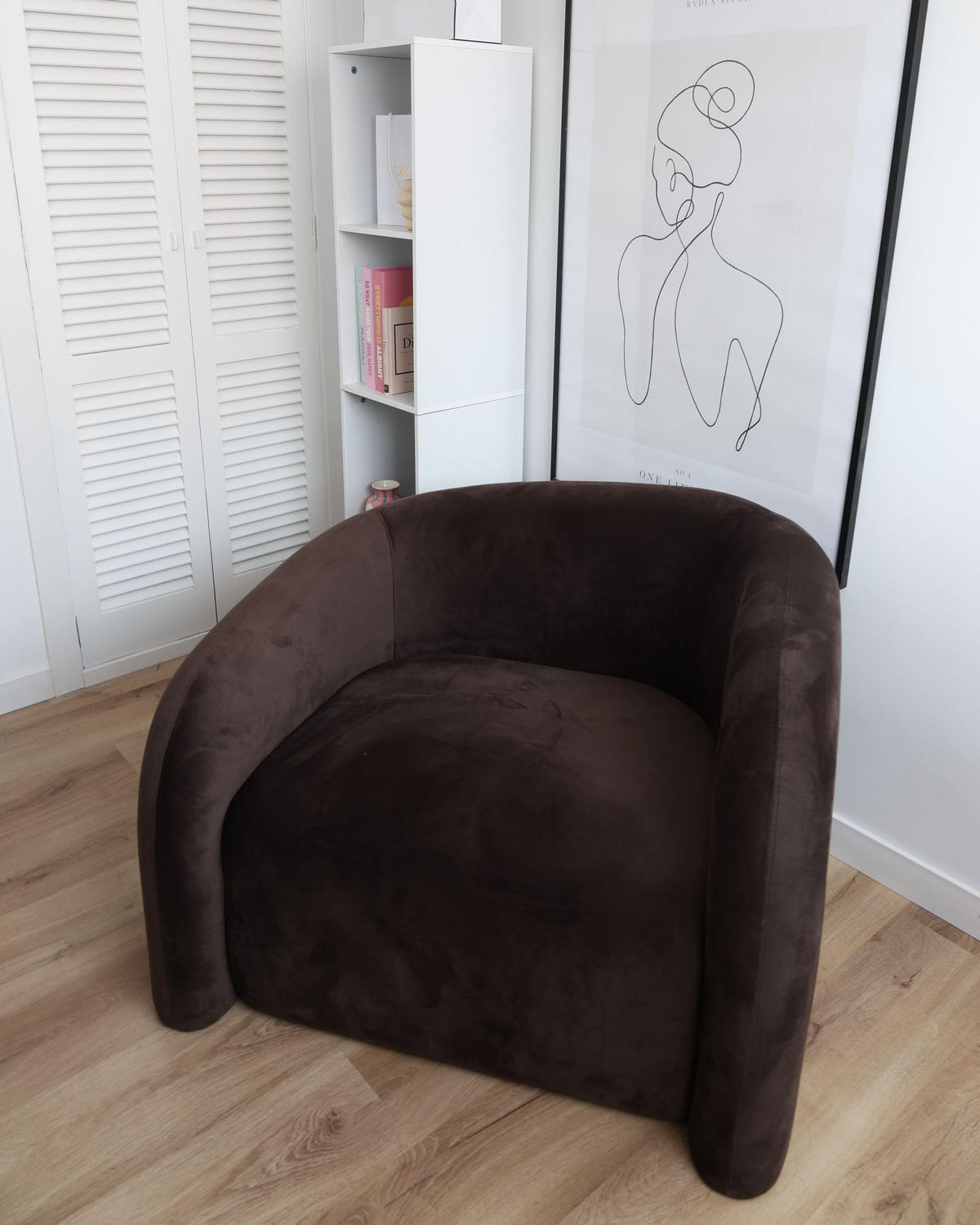 SESSEL Dunkelbraun Veltada - Dunkelbraun, Textil (95/72/86cm) - Beliani