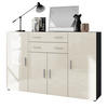 HIGHBOARD Aron Fronten in Creme Hochglanz - Creme, Holzwerkstoff (166.5/106.5/35cm) - Vladon