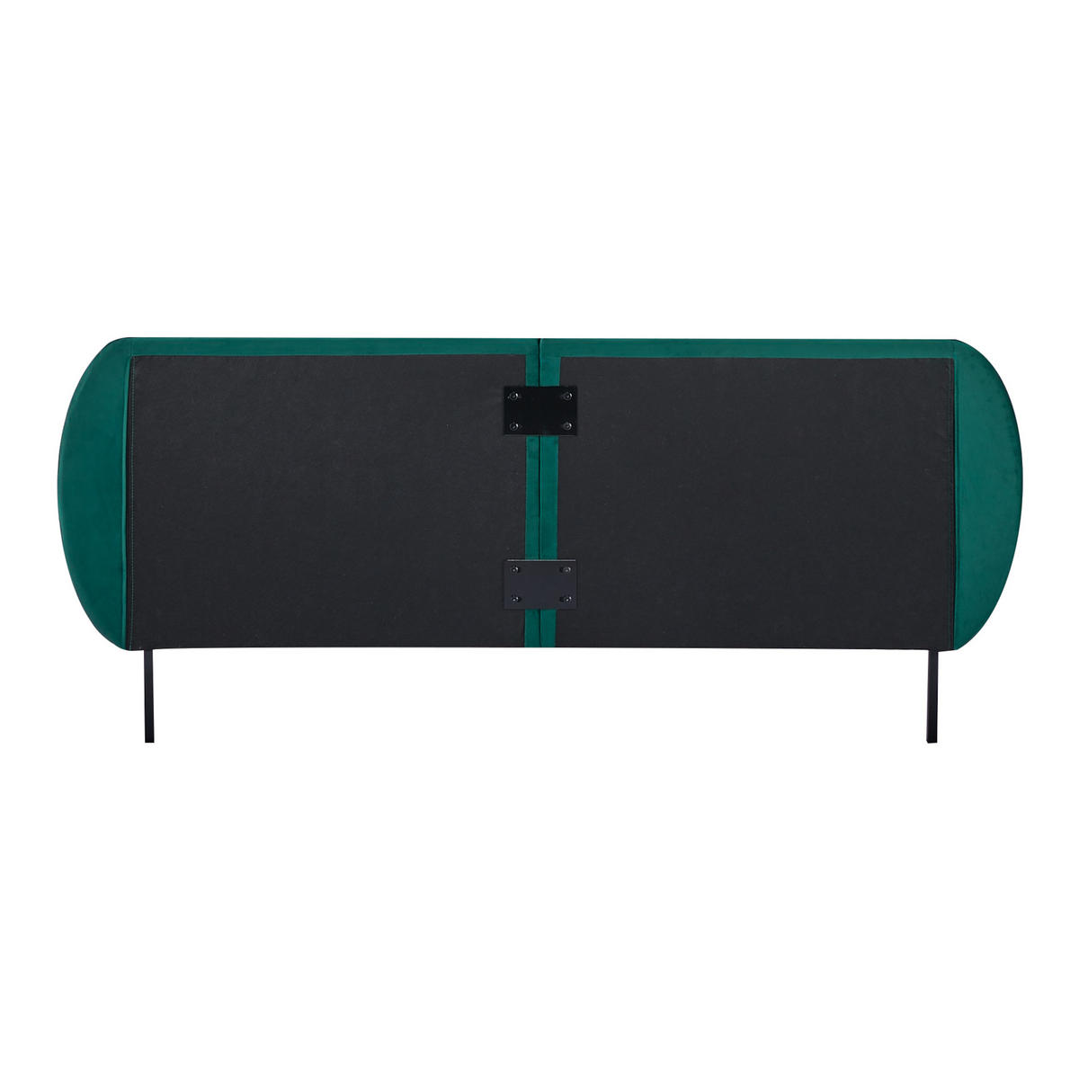 POLSTERBETT Porvoo - Dunkelgrün, Holz/Textil (160/200cm) - [en.casa]