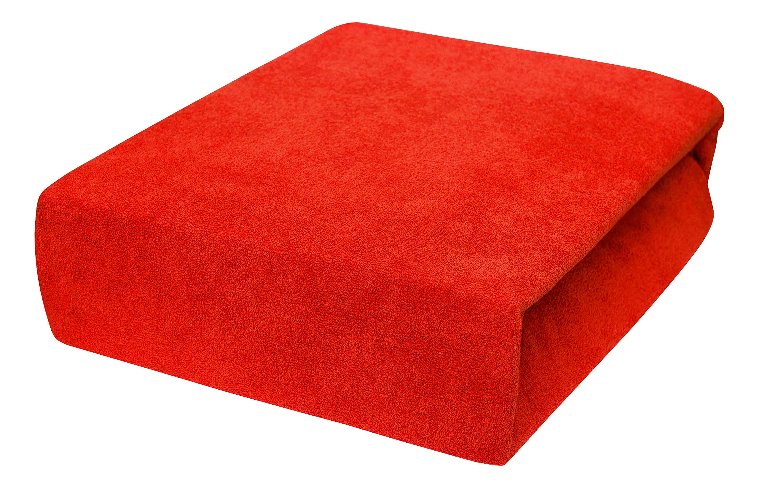 Best For Home Spannbettlaken Rot 80x180 cm