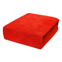 SPANNBETTLAKEN 160/200 cm, Frottee Elastisch 100 % Baumwolle Rot - Rot, Textil (160/200cm) - Best For Home