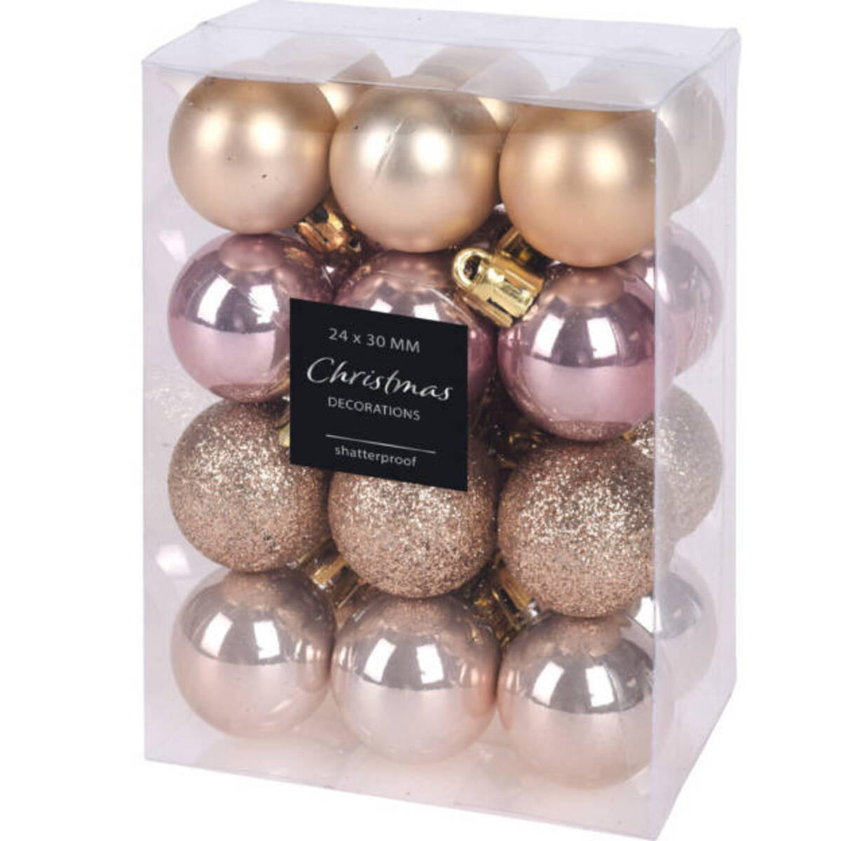 WEIHNACHTSKUGELN 24-teilig Ø 3 cm - Goldfarben, Kunststoff (6.5/12.2/9cm) - Home Styling Collection