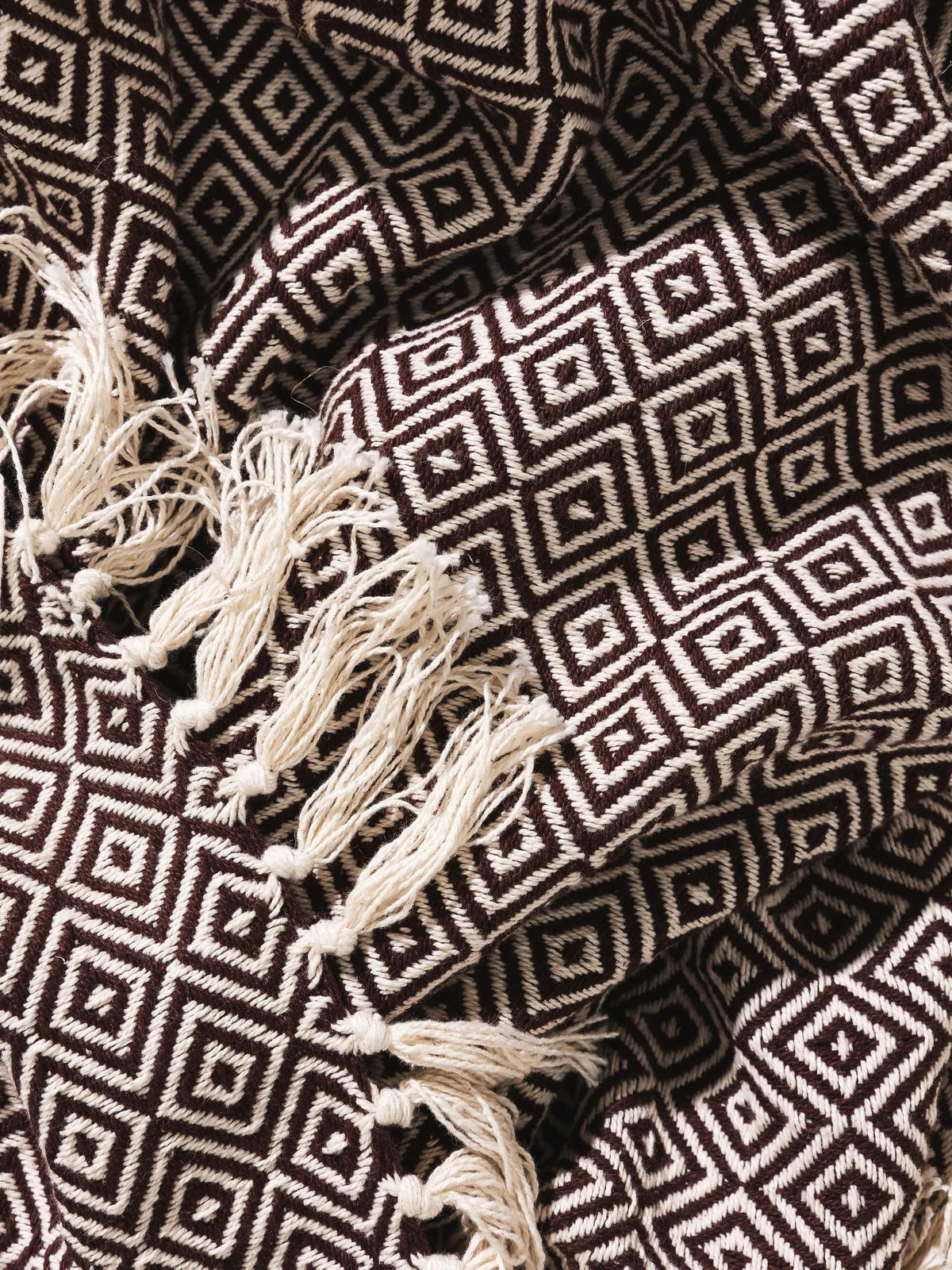 BAUMWOLLDECKE Jasmin Braun 125x150 cm - Braun, Textil (125/150cm) - benuta Nest