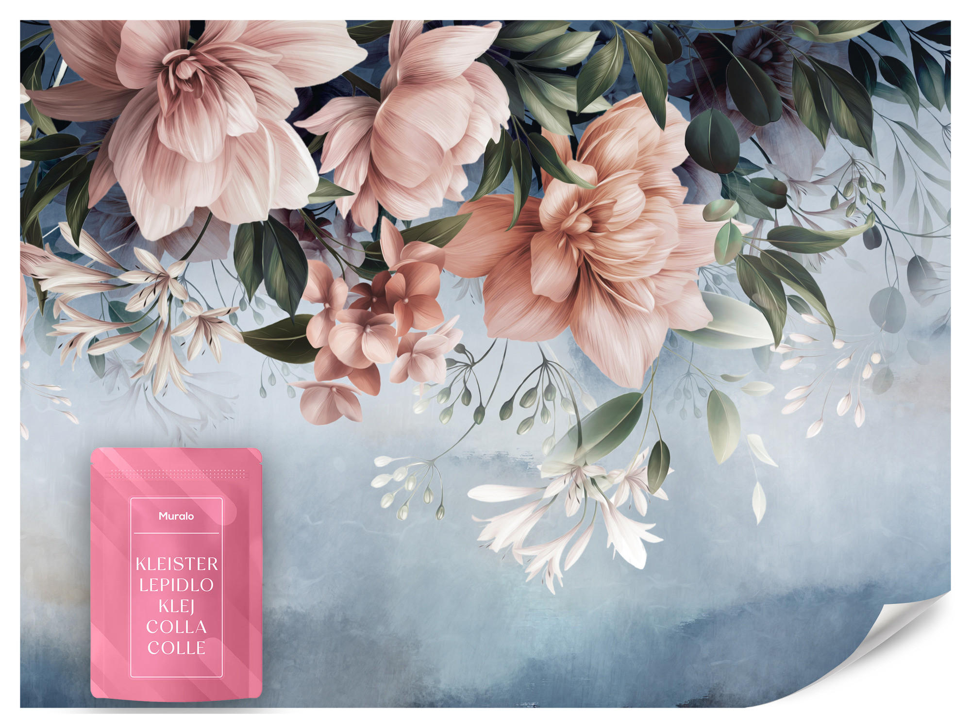 FOTOTAPETA Pre Spálňu Kvety Listy Príroda Rastliny 250 x 175 cm - biela/zelená, papier (250/175cm) - Muralo