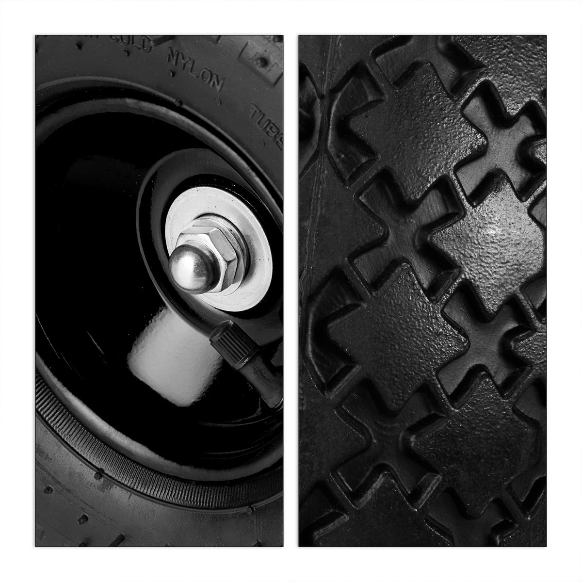 HANDWAGEN - Schwarz, Kunststoff/Metall (51/83/110cm) - Relaxdays