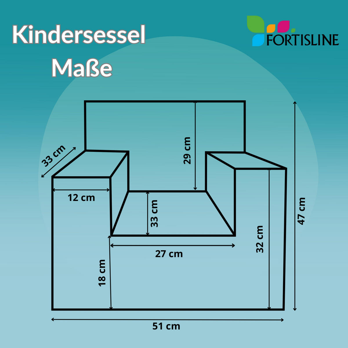 KINDERSESSEL aus Kuschel-Cord in Braun - Braun, Textil (51/47/33cm) - Fortisline