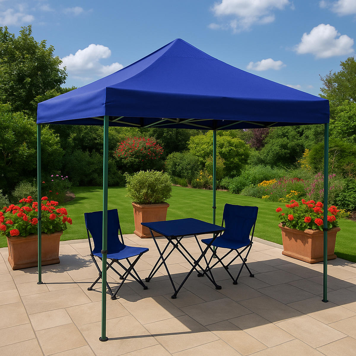 ERSATZDACH für Pavillon 3x3m, Pavillondach Toro, Wasserdicht, Farbe: Blau - Blau, Kunststoff (300/0.3/300cm) - TPFGarden
