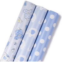 GESCHENKPAPIERROLLE Baby Boy Design 43,2 cm x 3,05 m - Blau, Papier (4/44/10cm)