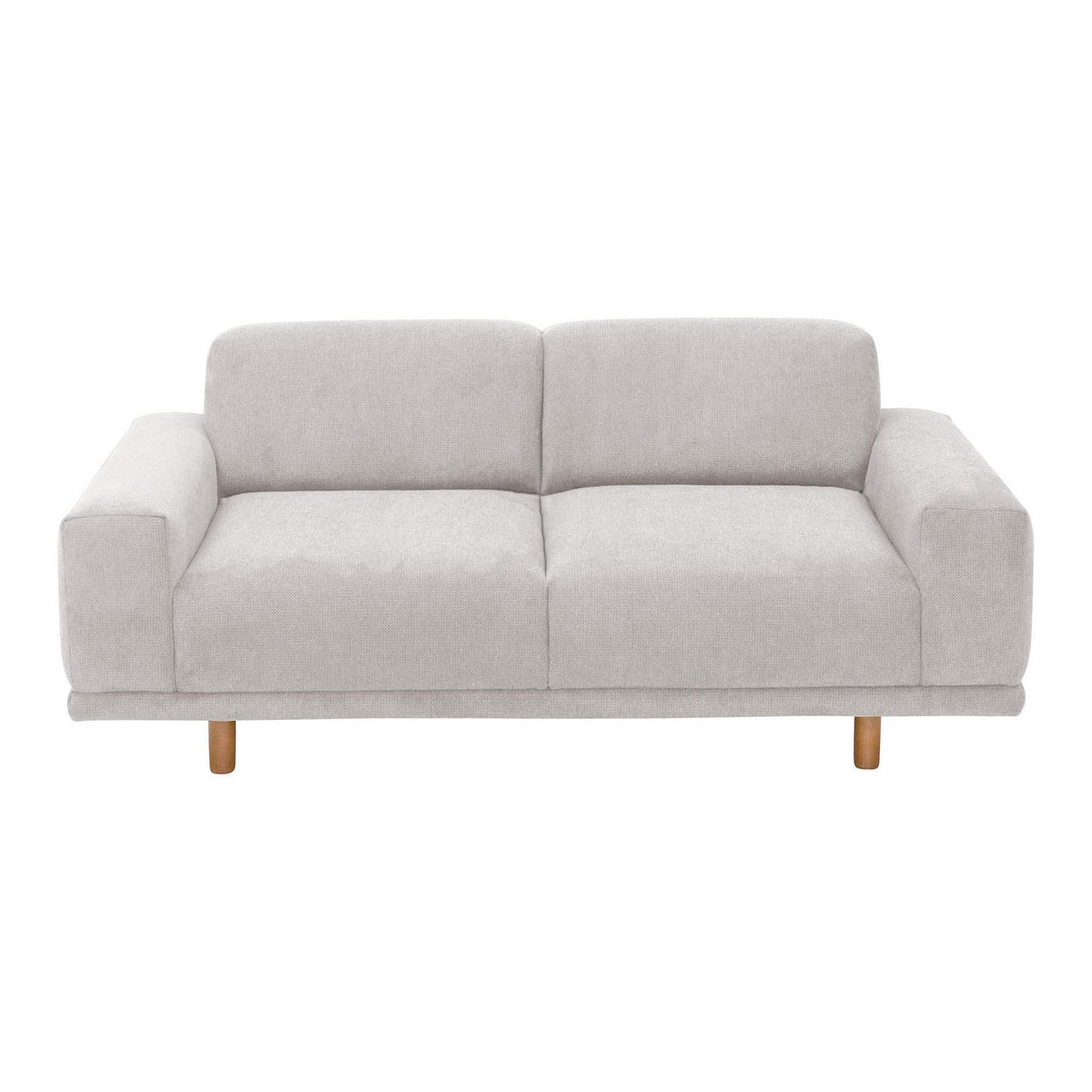 SOFA 2-Sitzer Kattryna Flachgewebe silber - Silberfarben, Kunststoff (162/70/92cm) - 58aufmkessel