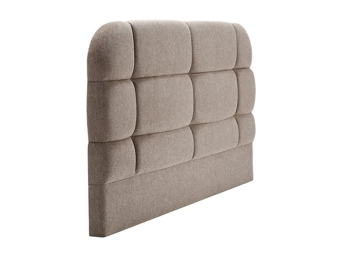 BETTKOPFTEIL - 2 Personen - stoff - taupe Foriosy - Taupe, Textil (181/101/11cm) - Vente-Unique