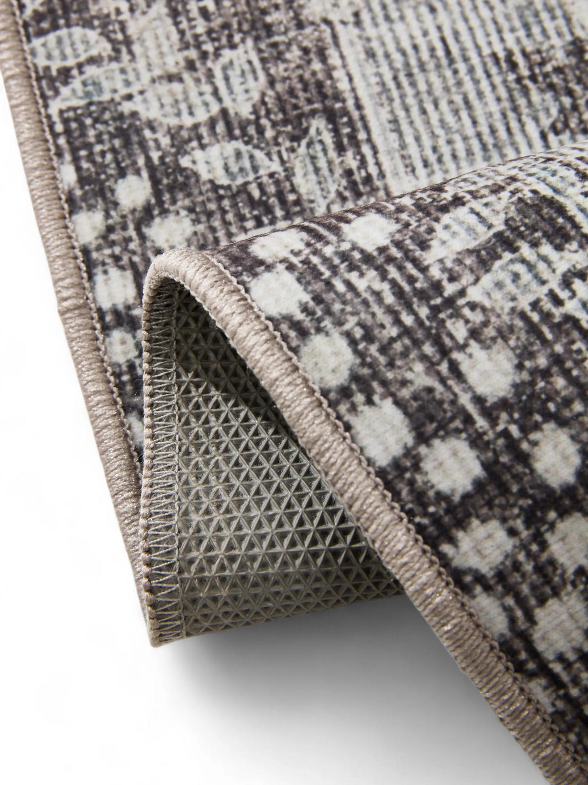 VINTAGE-TEPPICH George waschbar 200x300 cm - Schwarz/Grau, Kunststoff (200/300cm) - benuta