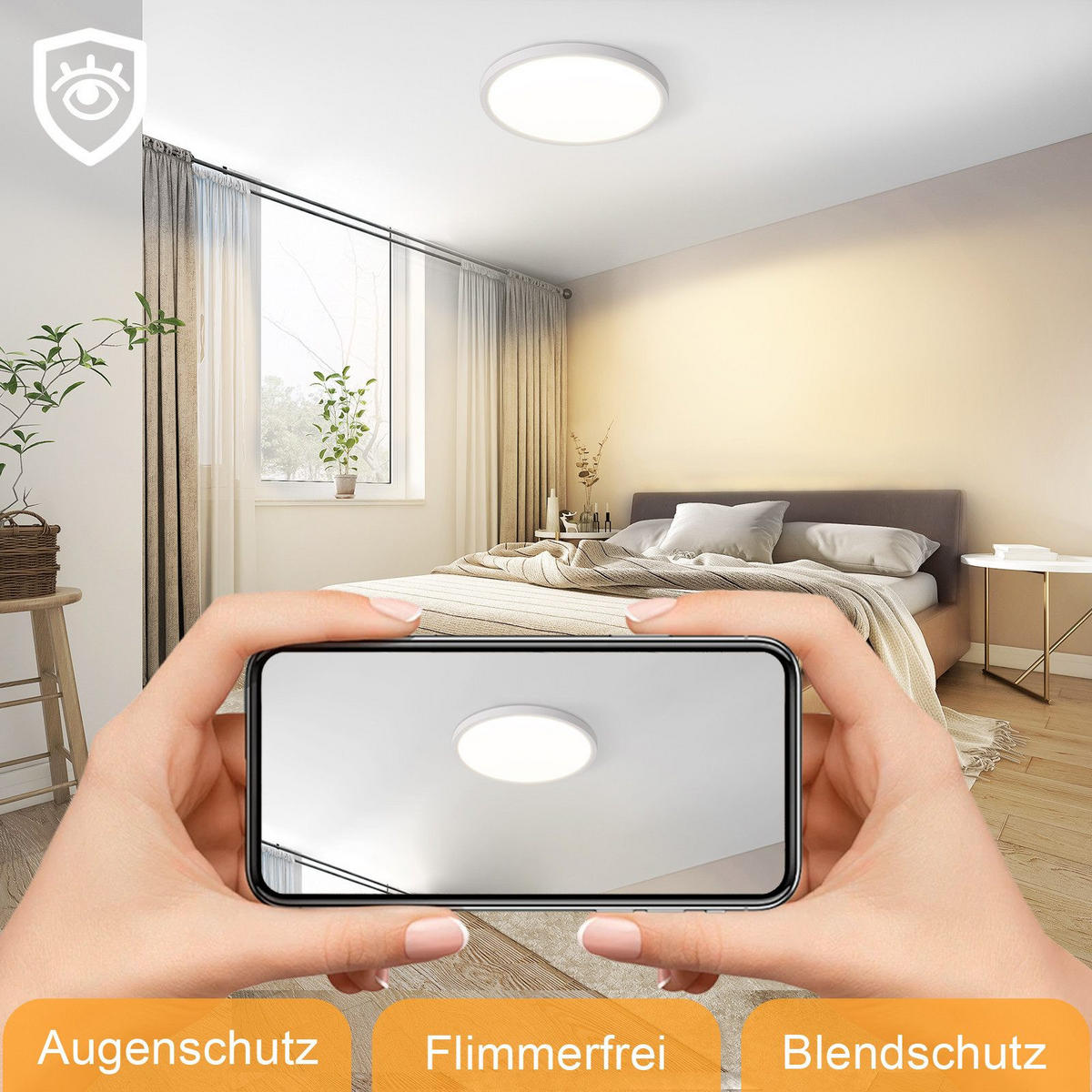LED-DECKENLEUCHTE Maksymchuk 30/30/2.6 cm - Weiß, Kunststoff (30/30/2.6cm) - Nettlife