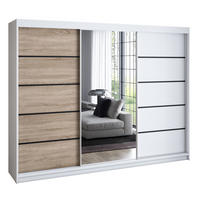 SCHWEBETÜRENSCHRANK 200 cm VILANO 2 Farbe: Weiß, Sonoma, Weiß - Weiß/Braun, Holzwerkstoff (200/215/59.5cm) - A&J MöbelLand