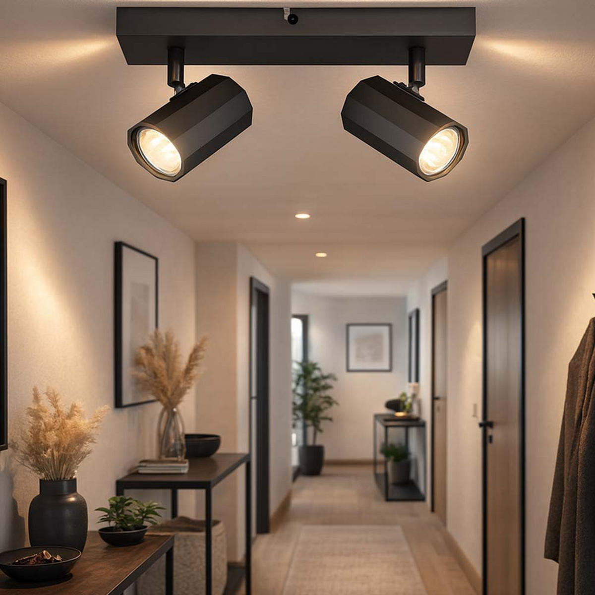 DECKENLEUCHTE Metall anthrazit JAMES - Anthrazit, Metall (26/6/14.5cm) - Globo Lighting