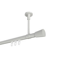 INNENLAUF-GARDINENSTANGEN-SET Sonette Sitra 540 cm (geteilt in 3 x 180 cm), 1-läufig, 20 mm Ø Weiß - Weiß, Metall (540cm) - INTERDECO