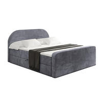 BOXBETT mit Matratze H4 und Lattenrost - NOX-Z - 160x200 - Dunkelgrau Casablanca - Dunkelgrau, Holzwerkstoff (160/200cm) - ALTDECOR