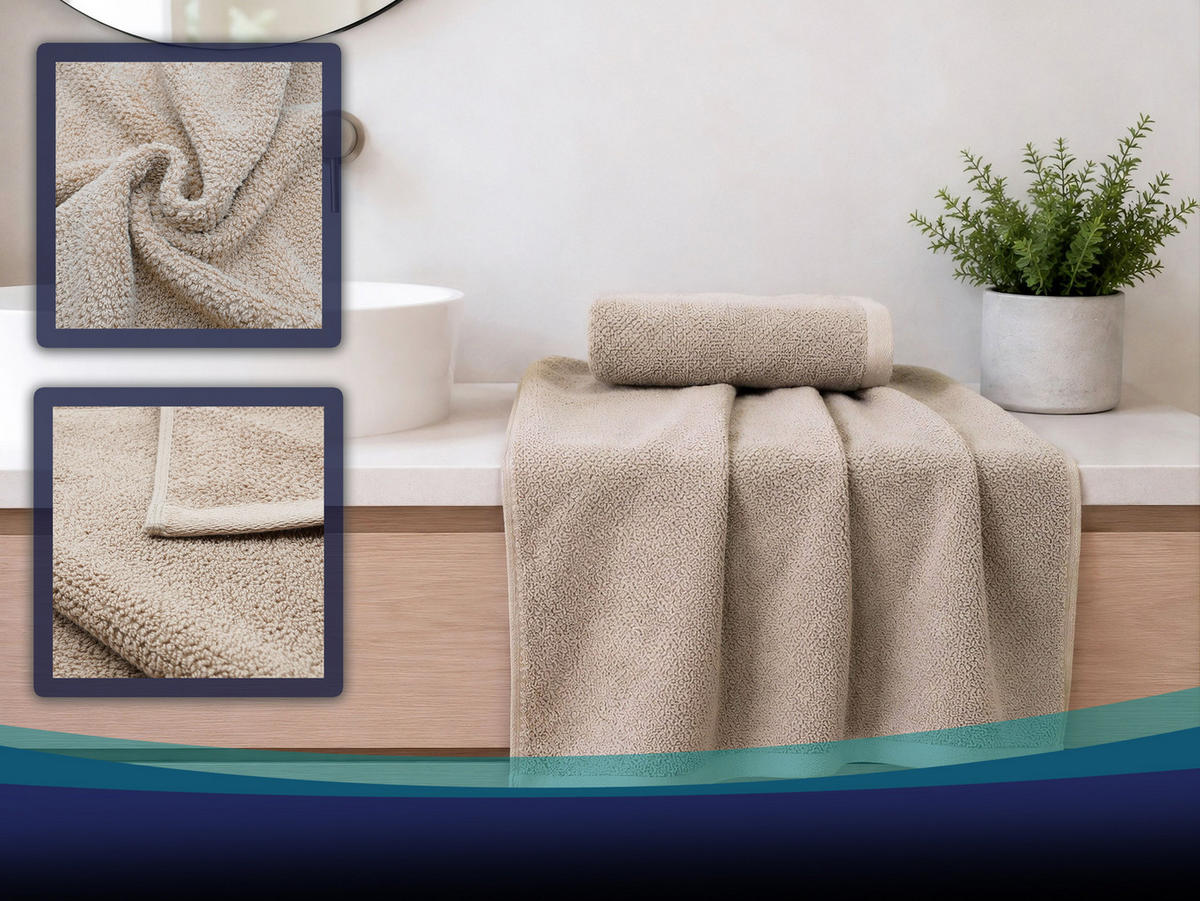 HANDTÜCHER, 4er-Set, 50x100 cm, 100% Baumwolle, Grau - Grau, Textil (50/100cm) - Zollner