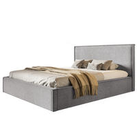 BETT 90x200 - Polsterbett mit Bettkasten und Holzrahmen - Modern Betten - Hochwertiger Poso-Stoff - Kollektion Milano - Grau - Hellgrau, Holz/Textil (90/200cm) - Alpi-Möbel