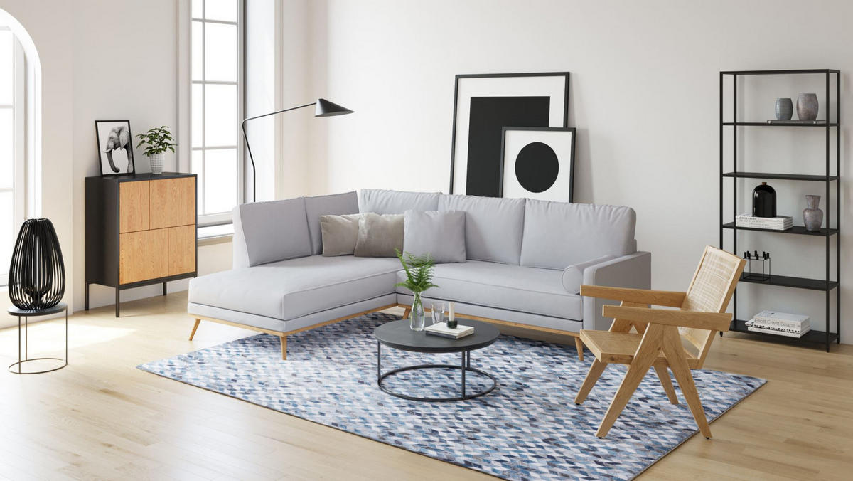 KURZFLORTEPPICH Serena 80x150 cm - Blau, Textil (80/150cm) - Gino Falcone