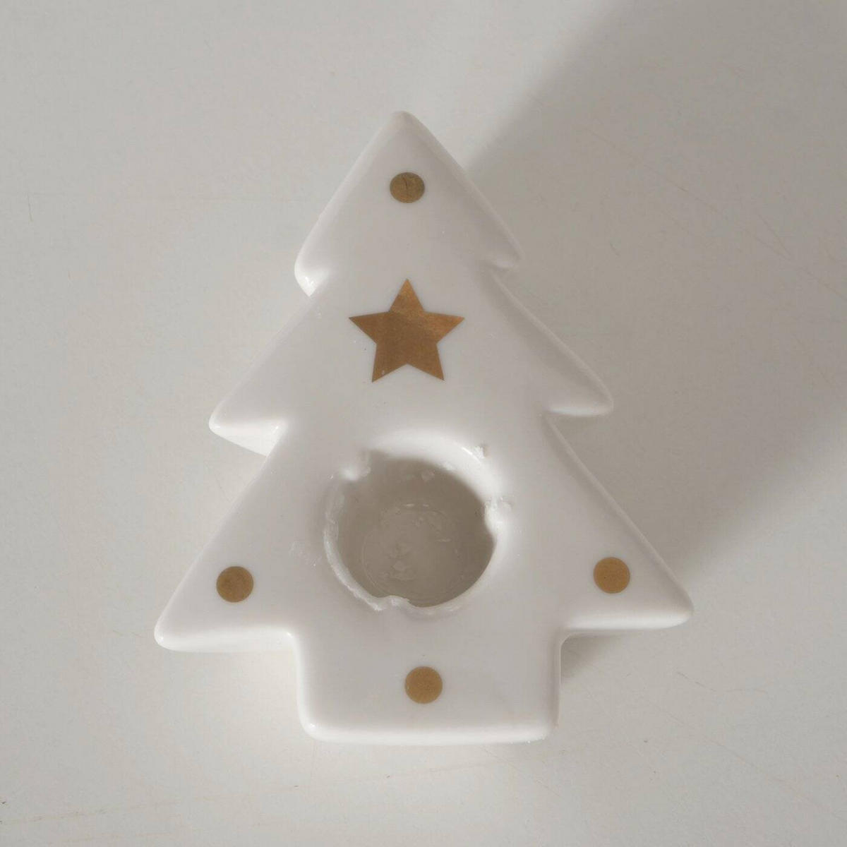 TEELICHTHALTER Bryno - Weiß, Keramik (8.8/2.8cm) - Boltze Home