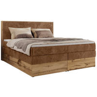 BOXBETT WOOD CLASSIC KING 140/200 - Orange Cord - H3 - Orange, Textil (140/200cm) - MKS