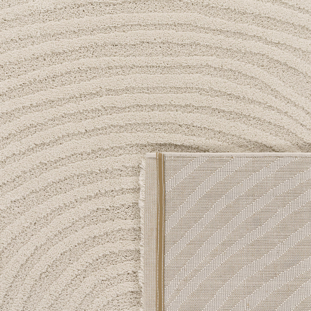 KURZFLORTEPPICH 80/250 cm Aura 703 - Creme, Textil (80/250cm) - Paco Home