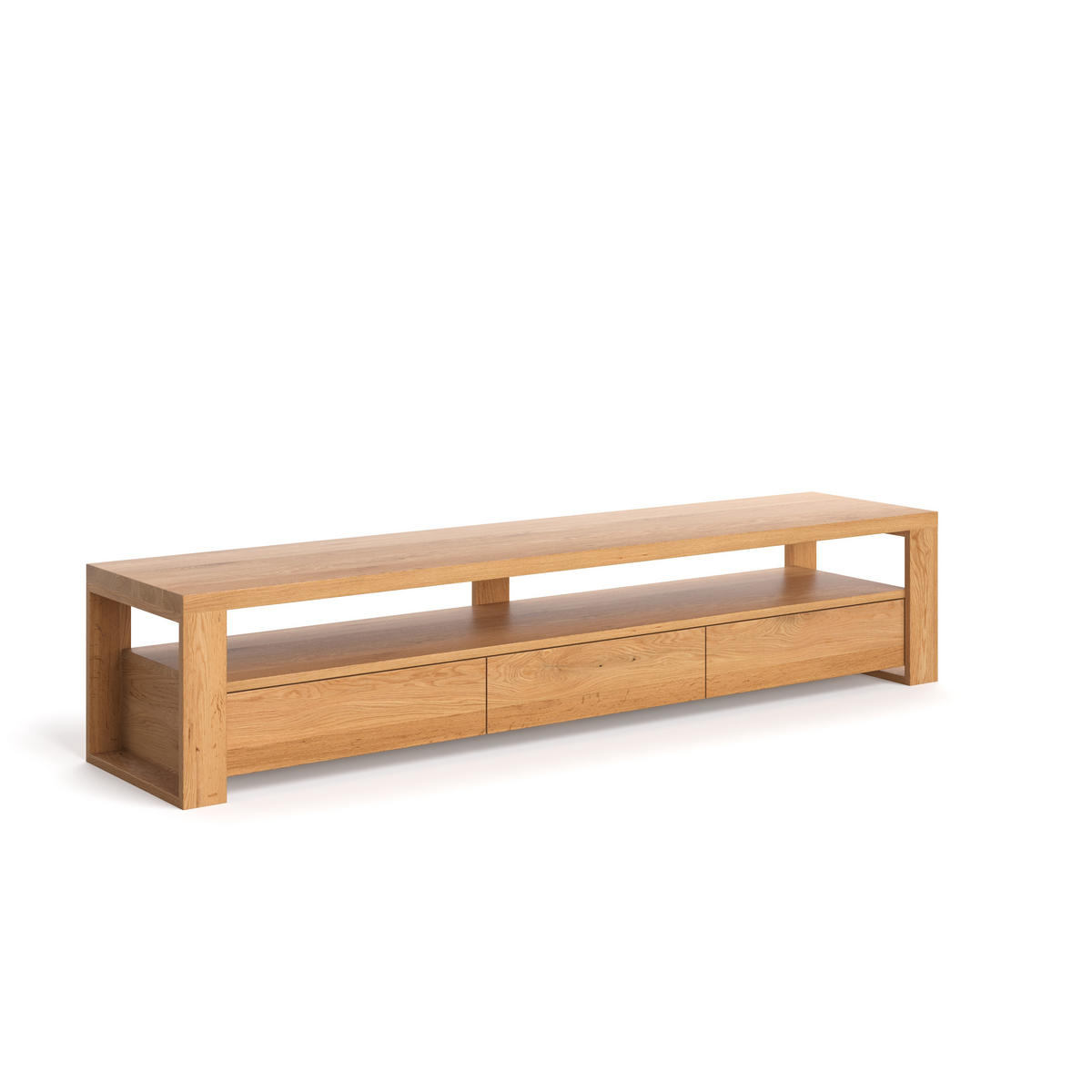 TV-SCHRANK Harmony aus massivem Eichenholz 180 cm - Eichefarben/Naturfarben, Holz (180/45/50cm) - Danzz