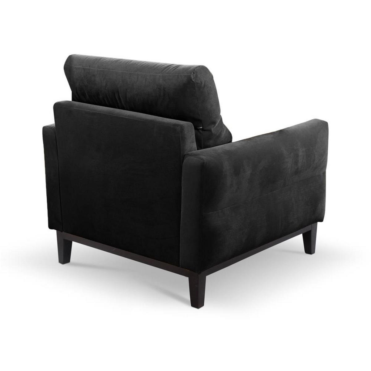 RELAXSESSEL Belweder Velours schwarz - Wengefarben/Schwarz, Holz/Textil (94/95/94cm) - Beautysofa