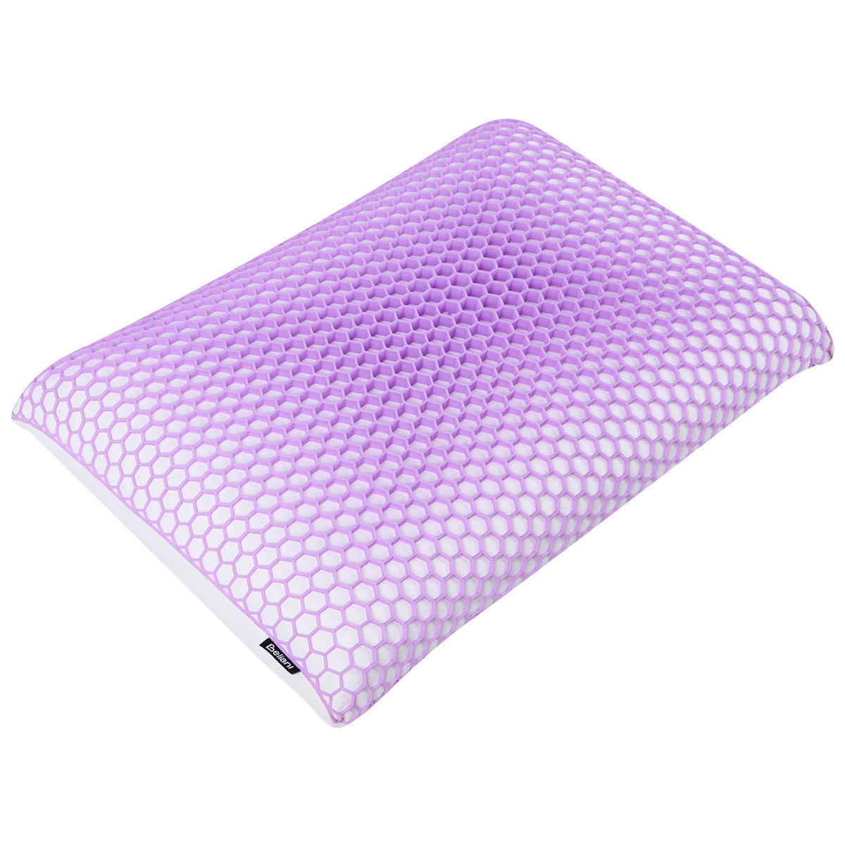 KOPFKISSEN Violett 54/37 cm Athos - Violett/Weiß, Textil (54/37cm) - Beliani