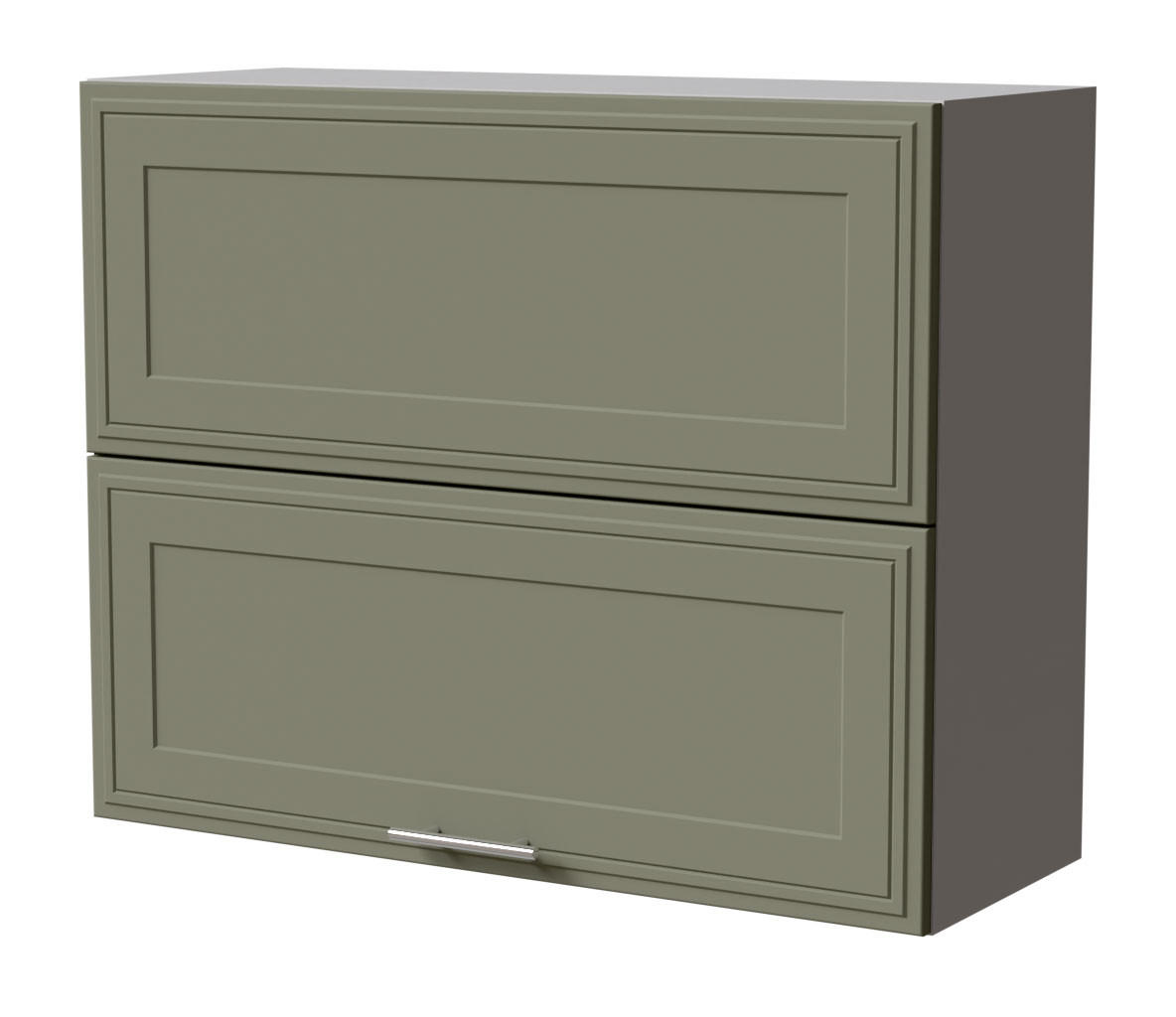 KLAPPHÄNGESCHRANK Salo W8B/90-AV Grau / Reed Green Matt 90 / 32,5 / 72cm - Grau/Grün, Holz/Holzwerkstoff (90/72/32.5cm) - Feldmann-Wohnen