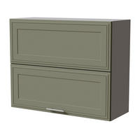 KLAPPHÄNGESCHRANK Salo W8B/90-AV Grau / Reed Green Matt 90 / 32,5 / 72cm - Grau/Grün, Holz/Holzwerkstoff (90/72/32.5cm) - Feldmann-Wohnen