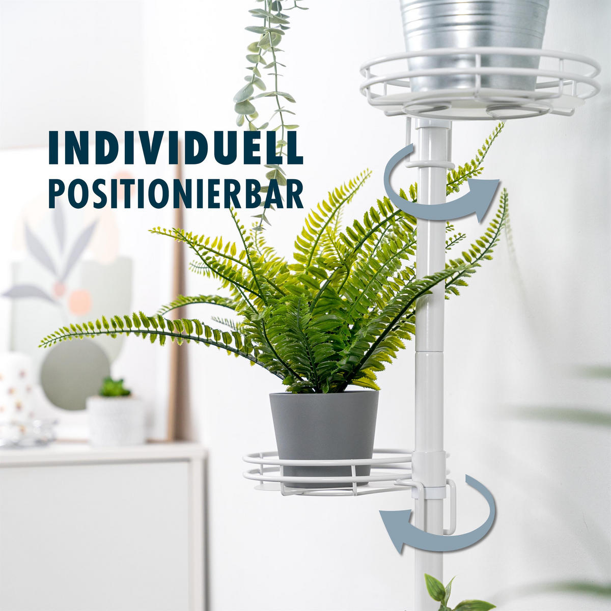 ZUSATZ-PFLANZENTELLER, weiß - Weiß, Metall (19/19/4.5cm) - bremermann