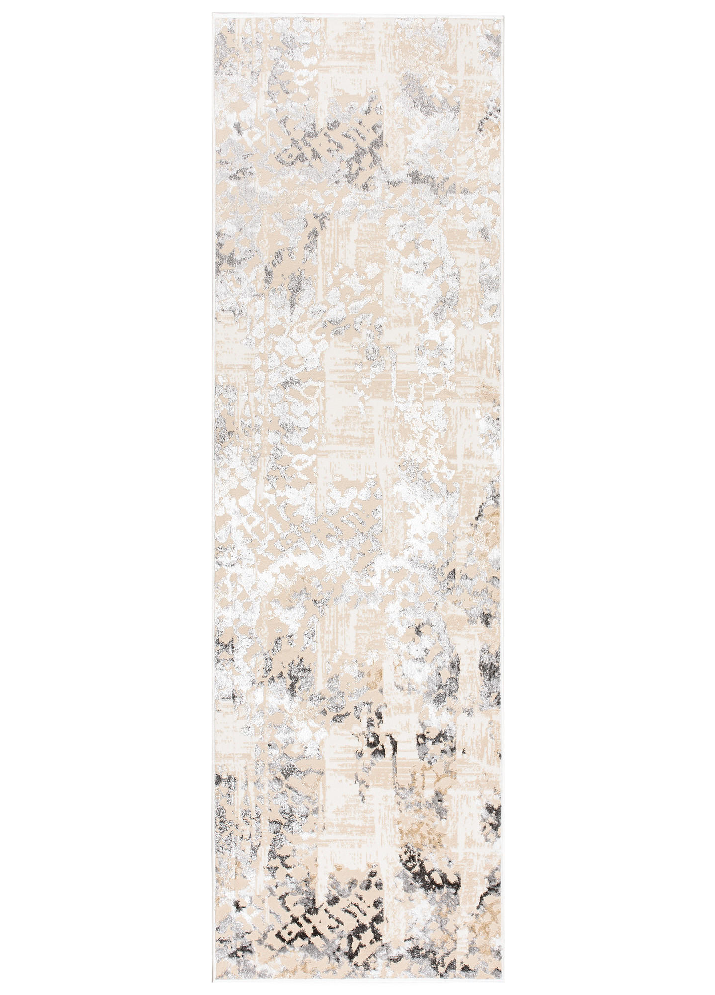 LÄUFER Crystal Hellgrau Marmor Optik 80/500 cm - Hellgrau, Textil (80/500cm) - Tapiso