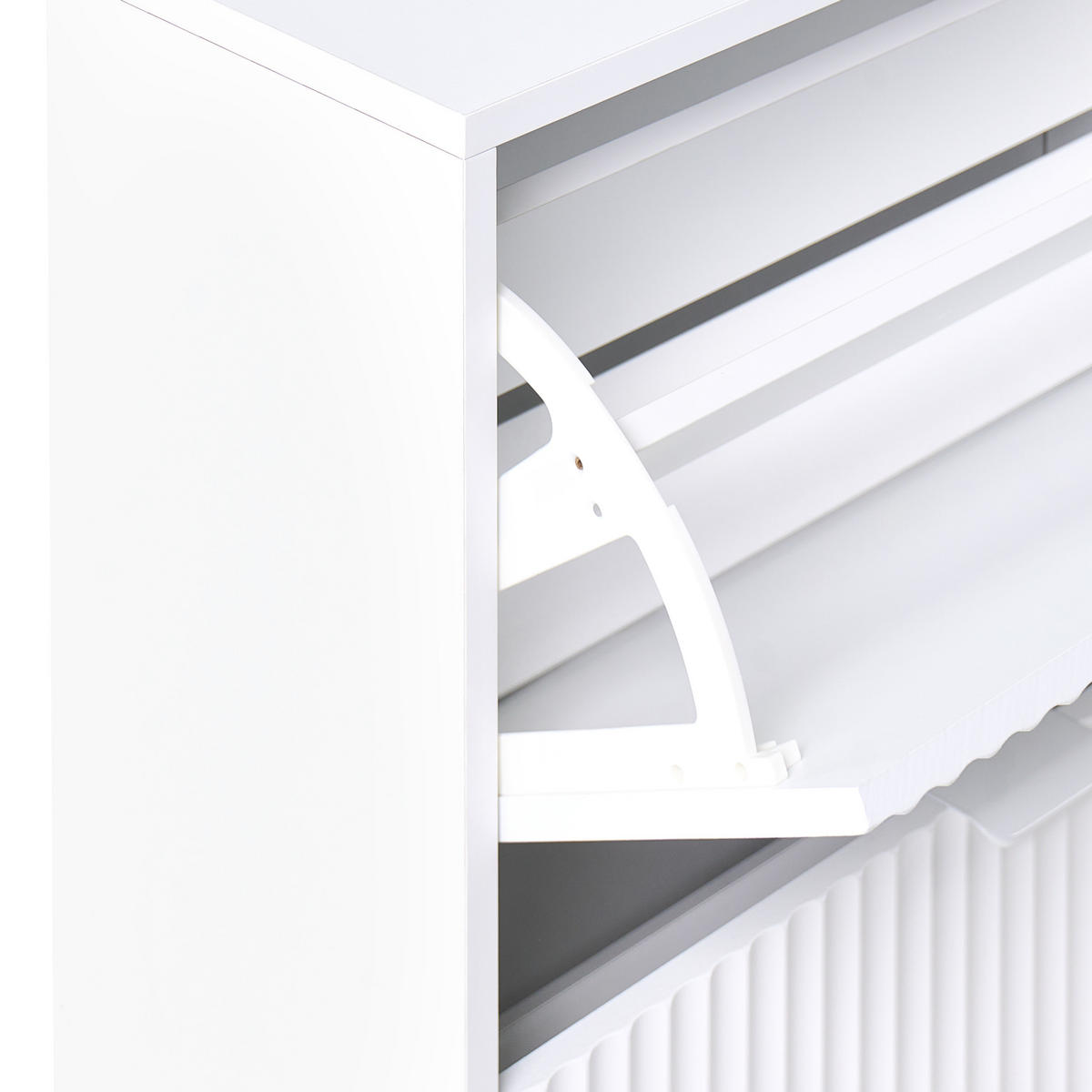 DULAP DE PANTOFI alb Adelaide - alb, compozit lemnos (60/85/24cm) - Beliani