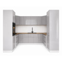 ECKKÜCHE 220 x 300 x 210 cm – Velmora K102-G780 – in Grau / Hochglanz - Grau, Holz (300/212/58cm) - ROYAL24_MARKT