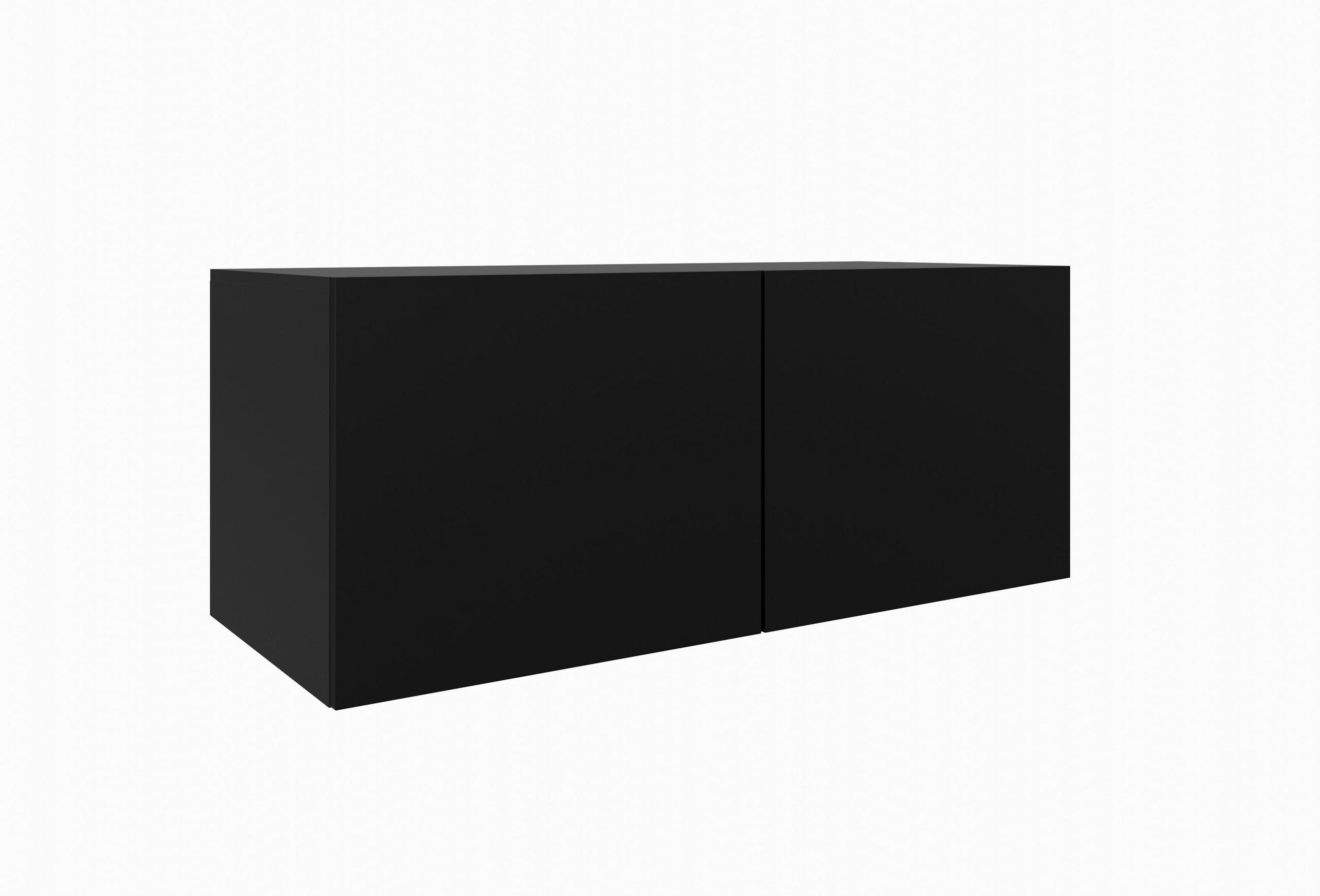 Meblini Tv-Schrank Schwarz 100x115x40 cm