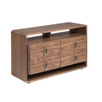 KOMMODE aus Nussbaum und PVC 120/43/75 cm - Goldfarben/Nussbaumfarben, Holz/Holzwerkstoff (120/75/43cm) - ANGEL CERDA