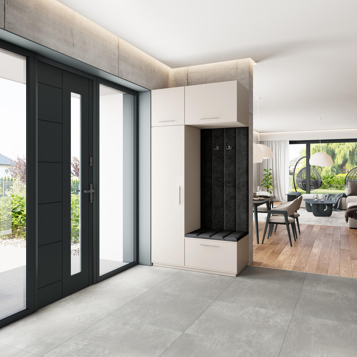 GARDEROBENSCHRANK REMA 120/240/60 cm Modern Kaschmir - Kaschmir, Holzwerkstoff (120/240/60cm) - MASSENO