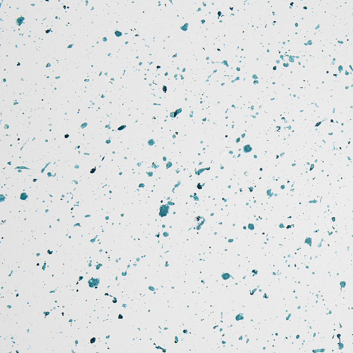 BEISTELLTISCH Beton weiß Terrazzo Optik rund 40 cm Caoria - Blau/Weiß, Stein (40/40/46cm) - Beliani