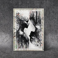 GEMÄLDE Die Grenzen der Intimität Schattenfugenrahmen Weiß 120x80 cm - Weiß, Holz (120/80cm) - YS-art gallery